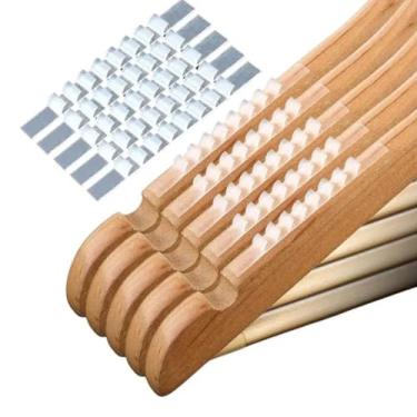 Imagem de Kit 100 Silicone Antiderrapante para Cabides – Evita Roupas Escorregarem em Madeira, Plástico e Acrílico | Organização Fácil e Prática