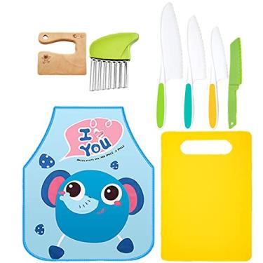 Imagem de Conjunto de facas de cozinha para crianças,Facas seguras para crianças para cozinhar | Facas de seguras para crianças de 8 peças, utensílios de cozinha bonitos para crianças para