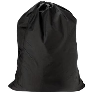 Imagem de SOFPLATE Bolsa de roupa suja preta de 100 x 70 cm, grande, retangular, Oxford, resistente, com cordão, fecho de trava, pano macio, bolsa de acampamento, para apartamento, dormitório, máquina de lavar