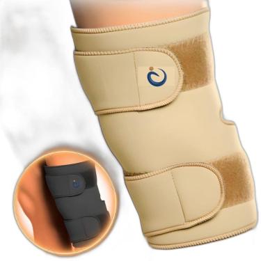 Imagem de Joelheira Ortopédica De Compressão Articulada Exercício Bege