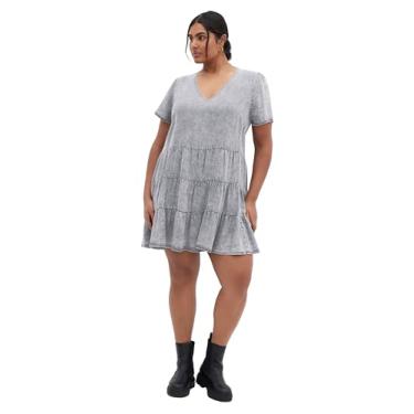 Imagem de City Chic Vestido feminino - camada jeans, Preto, 25 Plus Size