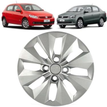 Imagem de Calota Aro Grid 14 Vw Gol/ Voyage Gv/Gvi 13 Cubo Alto Fixacao Parafuso 112Captau.
