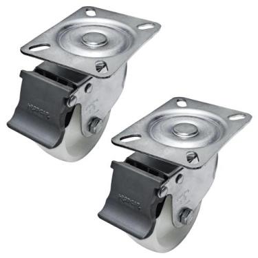Imagem de Rodízio Giratório Aço Zincado Nylon GLRON 312 N 150KG - 2 Unidades Bor