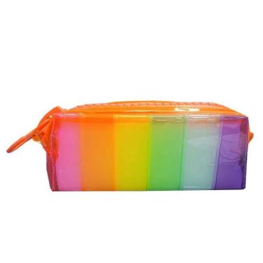 Imagem de Estojo Escolar Infantil Rainbow Neon 4225903 - Vmp