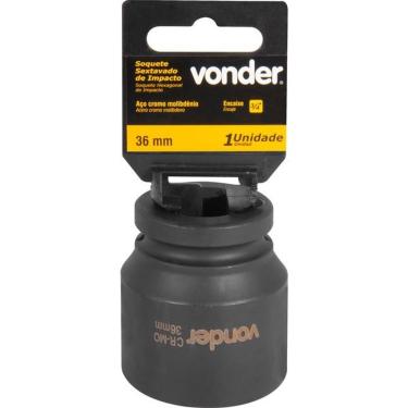Imagem de Soquete Sextavado Impacto Encaixe 3-4 36mm Aço Cromo Vonder