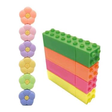 Imagem de Marca Texto Bloco De Montar E Flor Empilhável Js095 - Tend Tudo