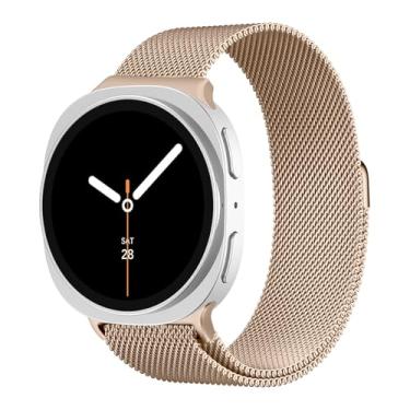 Imagem de Pulseiras de substituição para Samsung Galaxy Watch 8 de 40 mm e 44 mm/8 clássico de 46 mm, feminino e masculino, pulseira magnética Correa de aço inoxidável para Samsung Watch 8 de 40 a 44 e 46 mm