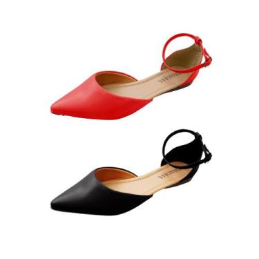 Imagem de Kit 2 Pares Sapatilha Salomé  (019-0001) - BRADHA, Ferrari, Preto, 37