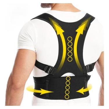 Imagem de Corretor De Postura Coluna Lombar Reforçada Cinta Magnético G - MB FIT