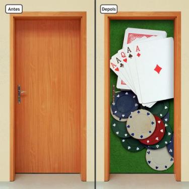 Imagem de Adesivo Decorativo de Porta - Poker - Baralho - 1937cnpt - Allodi