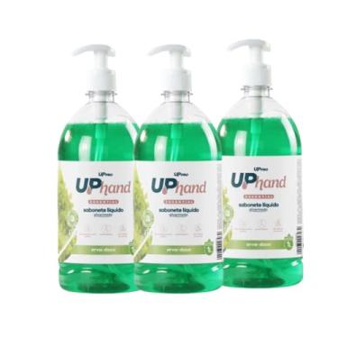 Imagem de Kit 3 Sabonetes Líquidos Glicerinados Erva Doce - Frascos de 1 Litro com Válvula Pump | Ideal para Mãos e Lavabos