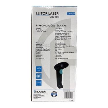 Imagem de Leitor De Código De Barra Sem Fio Hoopson Lcb-003W