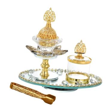 Imagem de Generic Queimador de incenso árabe, porta-cone de incenso, coleção de presentes elegante com bandejas decorativas para quarto, mesa de casa, sala de chá,