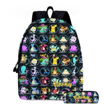 Imagem de Conjunto de mochila School Pikachu Pokémon com estojo de lápis, 2 peça