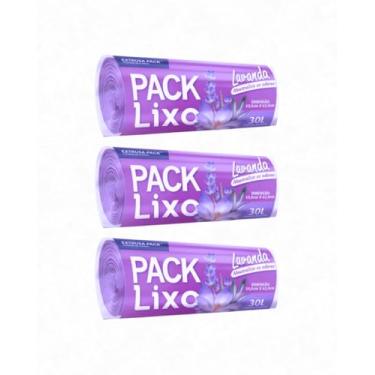 Imagem de 90 Unidades Saco De Lixo 30 Lts Perfumado Lavanda Packlixo