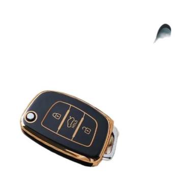 Imagem de Capa De Chave De Carro Dobrável Em TPU Macio Para Hyundai Tucson Sonat