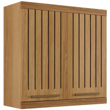 Imagem de Armário Aéreo Gold 2 Portas Cinamomo Ripado Arte Móveis