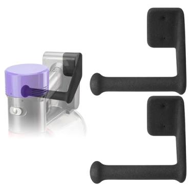 Imagem de Suporte de parede a vácuo sem fio atualizado com 2 unidades serve para aspiradores de pó Dyson V-Series & Outsize – Suporte de parede de metal resistente com revestimento de borracha, suportes de