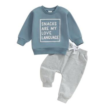 Imagem de Conjunto de roupas Baby Boy Fall, moletom de manga comprida, calça 12-