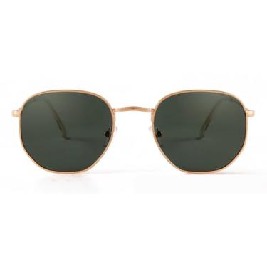 Imagem de VFDHN Óculos de sol polarizados retrô femininos Uv400, óculos de sol hexagonal para dirigir, feminino e masculino (7)