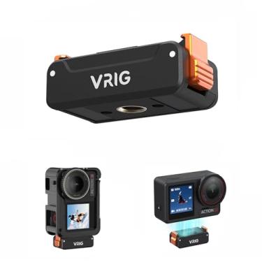 Imagem de VRIG Adaptador magnético de liberação rápida base para DJI Osmo Action 5 Pro / 4/3 / Osmo 360, acessórios de tripé de liberação rápida (montagem de rosca 1/4)