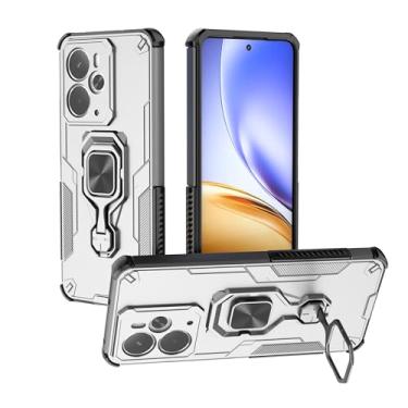 Imagem de SORAKA Capa para realme 14 5G com suporte metálico giratório de 360 graus peça de ferro magnética para suporte magnético para telefone de carro