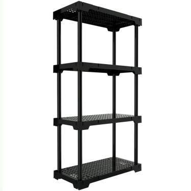 Imagem de Estante Plástica Poly com 4 Prateleiras Preto 70x35x127cm - 10111138010 - I`M IN HOME