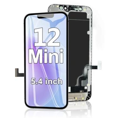 Imagem de EFAITHFIX Tela de substituição para iPhone 12 Mini 5,4 polegadas LCD 3D Touch Screen Display Full HD Montagem de moldura digitalizador compatível com o modelo A2176, A2398, A2399, A2400 com adesivo à