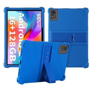 Imagem de Capa para tablet YOBANSE T618 / YLEEBG TAB10 de 10 polegadas, capa protetora de silicone macio para YOBANSE T618 / YLEEBG TAB10, adequada para crianças, capa de tablet com suporte ajustável, 4 cantos