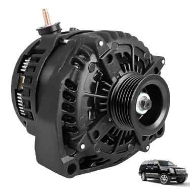 Imagem de 15093928 Alternador de alta saída 300A 14 V compatível com CMC YUKON XL Chevy C K R V Sierra Pickups 2007-2011 com Chevy Silverado 1500 2500hd 3500hd Cadillac Escalade Hummer H2 2007-2014, 1500hd