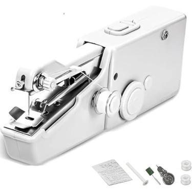 Imagem de Mini Máquina de Costura Portátil Compacta Elétrica Prática Leve Silenciosa Recarregável Multifuncional para Reparos Rápidos e Costura Doméstica