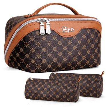 Imagem de Bolsa de maquiagem BOYATU Travel Cosmetic, conjunto de 3 peças de mate