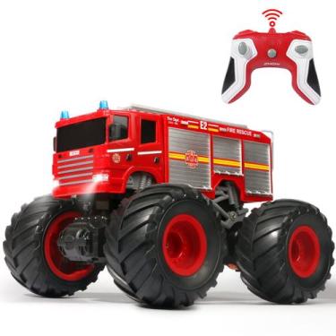 Imagem de Caminhão de bombeiros com controle remoto Toy VijiSuki 1/18 RC Fire Tr