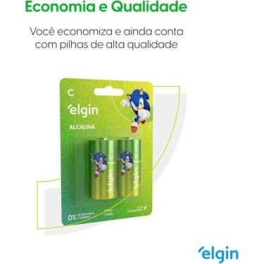 Imagem de Pilha Alcalina C Média Elgin Blister c/ 2 Unidades