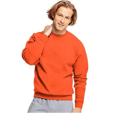 Imagem de Moletom masculino de lã Hanes EcoSmart (pacote com 2), Laranja, Medium