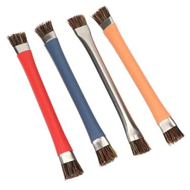 Imagem de Yunir Conjunto de Escova Eletrônica de Cabeça Dupla Antiestática para Câmera de Chip, Excelente Efeito de Limpeza para Placa-mãe, Computador, Tablet, Material de Metal, Kit de Escova de Teclado de 4