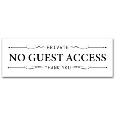 Imagem de Placa de acesso sem convidados, placa de vinil autoadesiva, à prova d'água e resistente a UV, adesivo de residência privada para escritório, porta de casa e negócios
