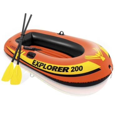 Imagem de Bote Inflável Explorer 200 com Remos e Bomba Manual Intex