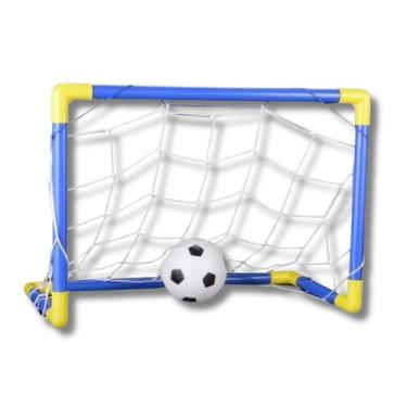 Imagem de Mini Trave de Futebol Golzinho Infantil com Bola e Bomba de Ar  Brinqu