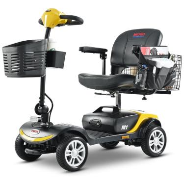 Imagem de Cadeira de Rodas Elétrica 4 rodas Metro Mobility, para Adultos/Idosos, Capacidade de 136 kg, Com Assento, Carregador e Cesto.