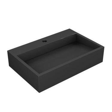 Imagem de Cuba De Apoio Banheiro Diamond Pedra 60x40cm Preto