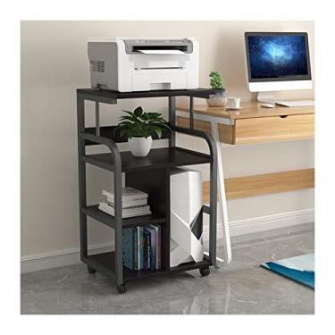 Imagem de SUNESA Suporte de impressão do chão ao teto rack de impressora desktop PC quadro principal rack de armazenamento multicamadas escritório móvel gabinete impressora mesa (cor: H8)