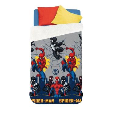 Imagem de Cobertor Sherpa Fleece Dupla Face Solteiro Spider Man Lepper