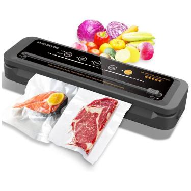 Imagem de Máquina Seladora a Vácuo para Alimentos Secos e úmidos, 110v, MEGAWISE VS26621, Cinza