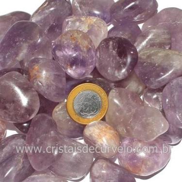 Imagem de 1kg Ametista Rolada Pedra Natural 30 a 45mm Tipo B - CristaisdeCurvelo