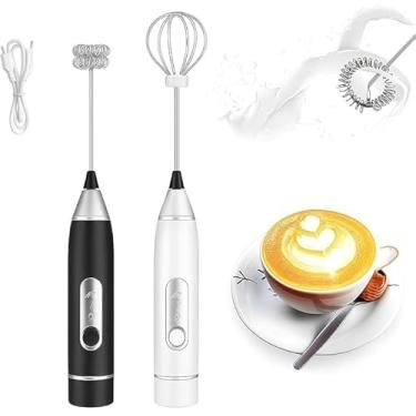 Imagem de Mini Mixer Portátil USB Recarregável – Espumador de Leite, Café, Batedor de Ovos, Whey e Bebidas, 3 Velocidades (Preto)