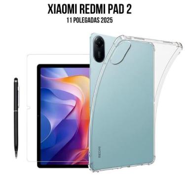 Imagem de Kit de Proteção Premium para Redmi Pad 2 2025: Capa Transparente Antic