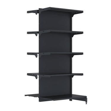 Imagem de Gôndola Amapá Fit 60 - Continuação de Centro 2,02x90x80x100 com 10 Bandejas Preto