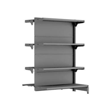 Imagem de Gôndola Amapá Fit 60 Continuação Centro 1,37x90x80x100 8 Bandejas Preto