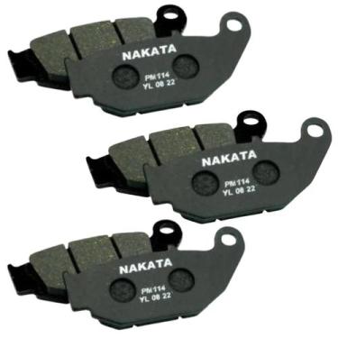 Imagem de Kit 03 Pastilha Nakata Traseira Honda Bros 160 2014 A 2023